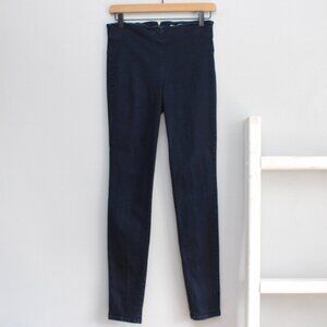 VERONICA BEARD Dark Indigo Blue Back-Zip Denim Leggings Skinny Pants Size 6